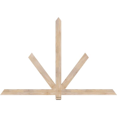 Ekena Millwork Kennewick Smooth Timber Gable Bracket, Douglas Fir, 72"W x 48"H x 1 1/2"D x 3 1/2"F, 16/12 Pitch GBW072X48X0204KEN00SDF